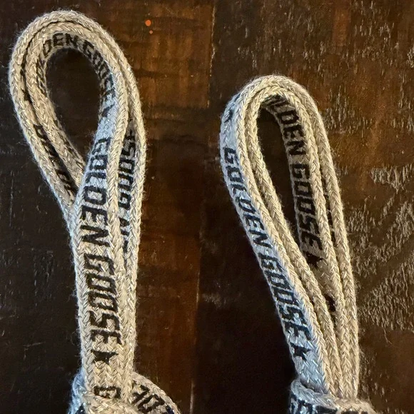 NWOT Golden Goose Silver and Black Pair of Shoelaces - Picture 4 of 4